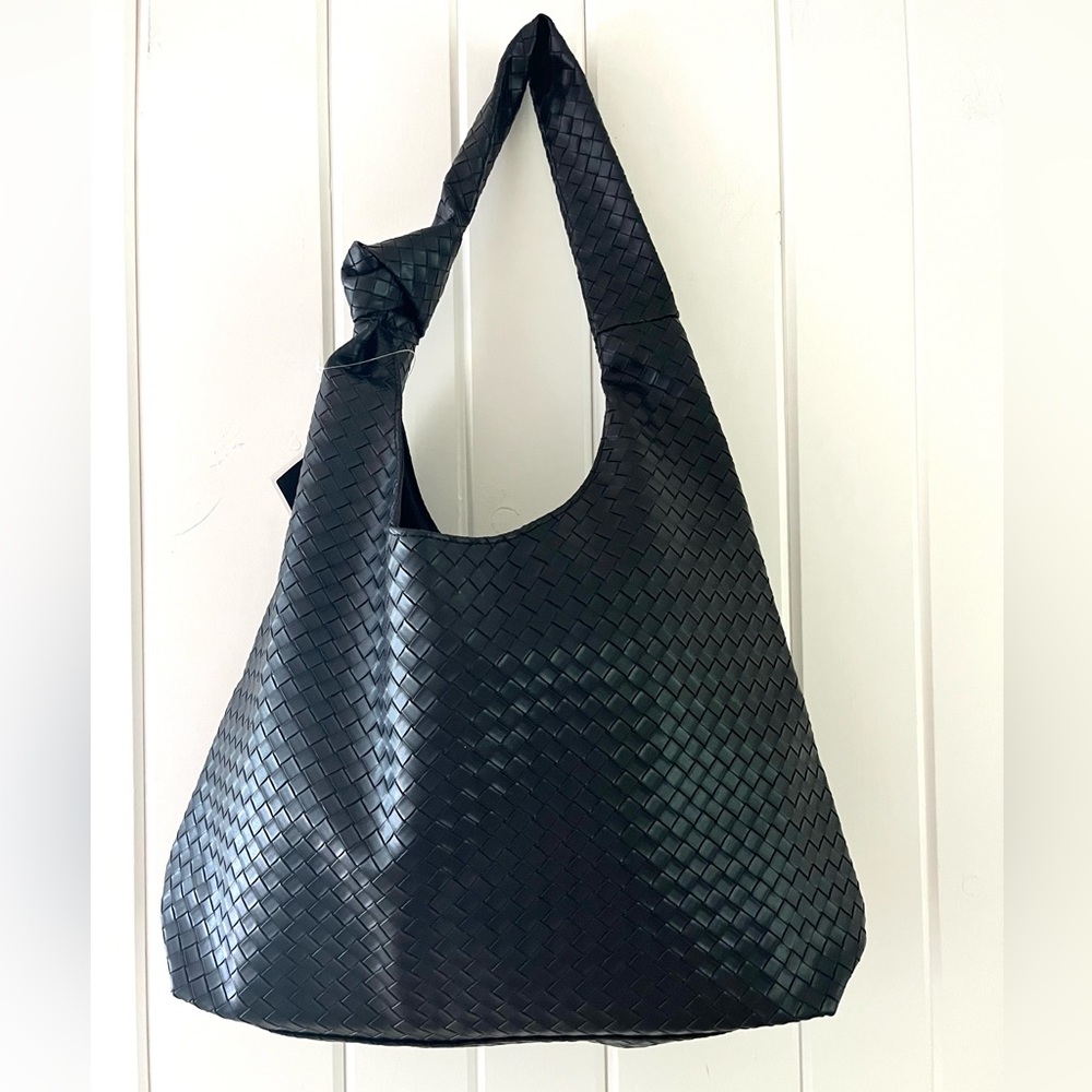 Ulta Elegant Black Woven Tote Bag